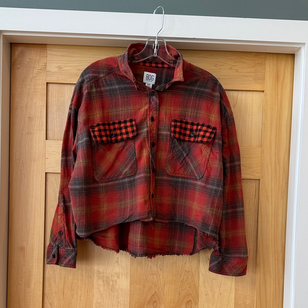 BDG Red and Black Checkered Shirt